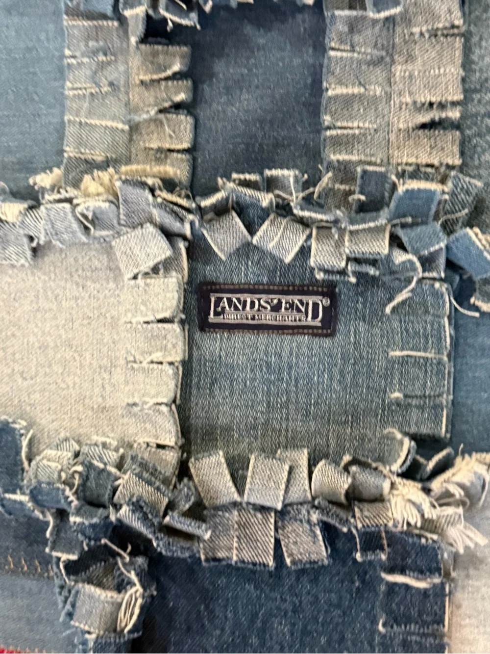 Vintage Denim Handmade Patchwork Quilt vintage hand